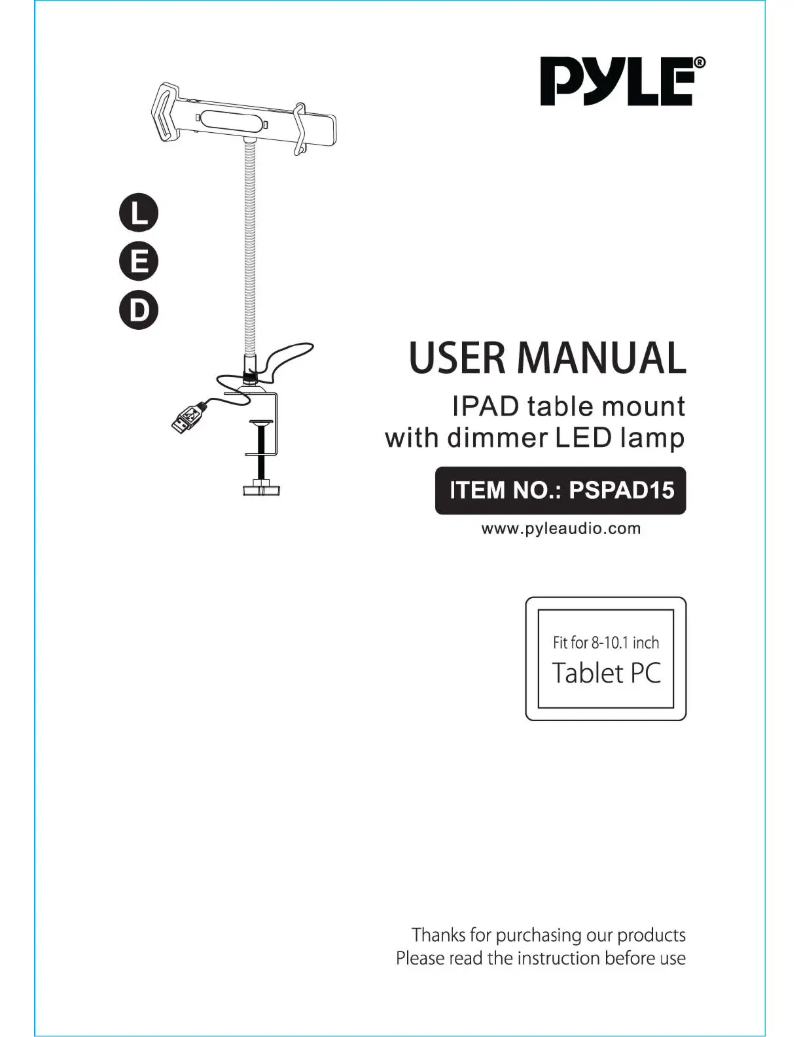 Page n°1 - Manuel utilisateur Pyle PSPAD15
