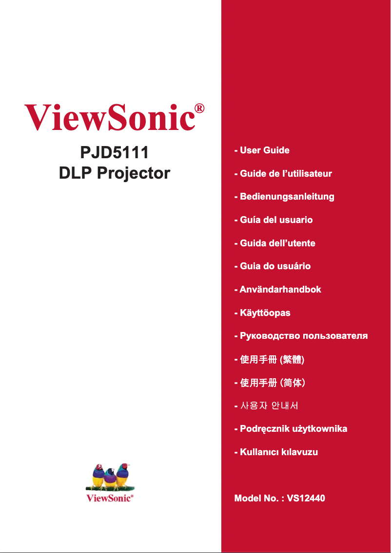 Page 1 de la notice Mode d'emploi Viewsonic PJD5111