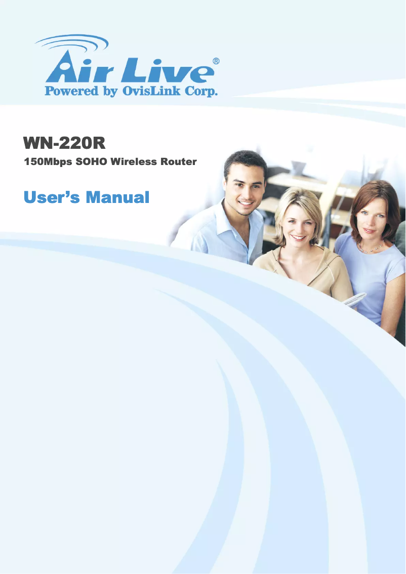 Image de la première page du manuel de l'appareil WN-220R