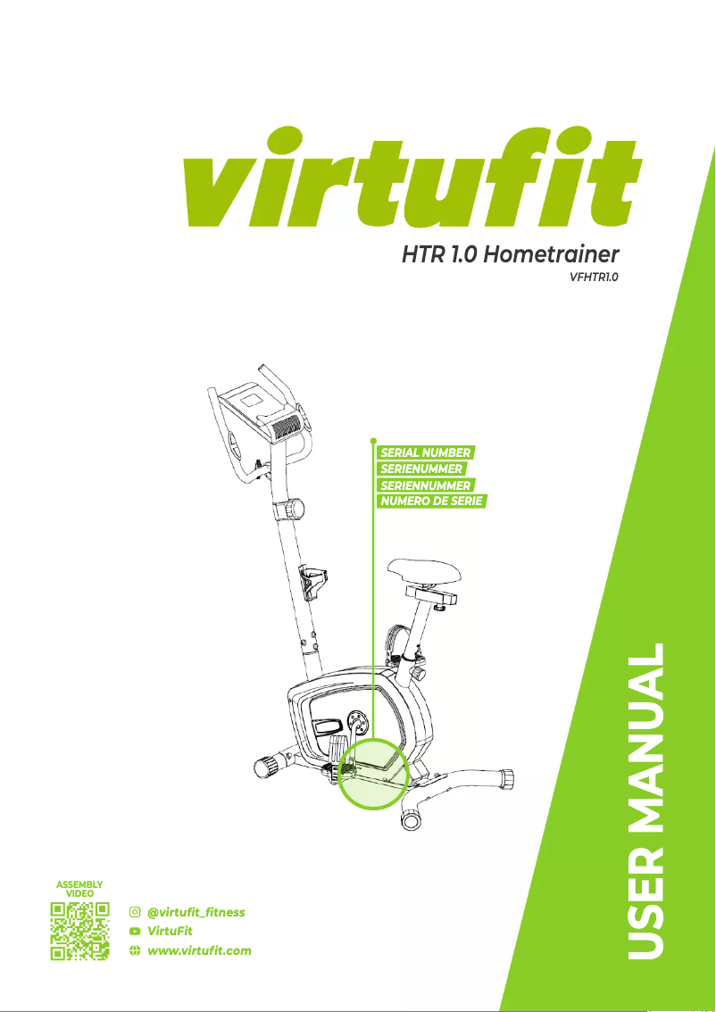 Page 1 de la notice Manuel utilisateur VirtuFit HTR 1.0