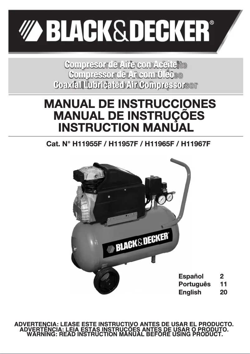 Page n°1 - Manuel utilisateur Black & Decker H11965F