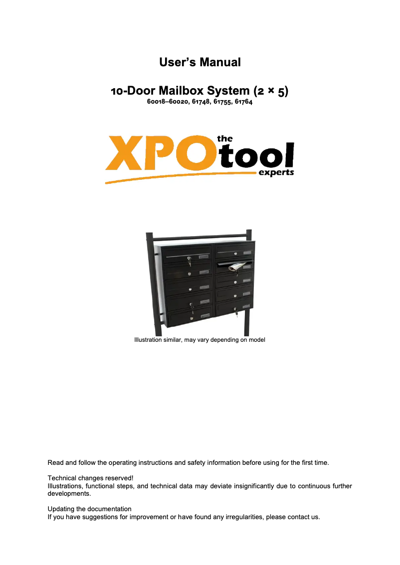 Page n°1 - Manuel utilisateur WilTec 61748