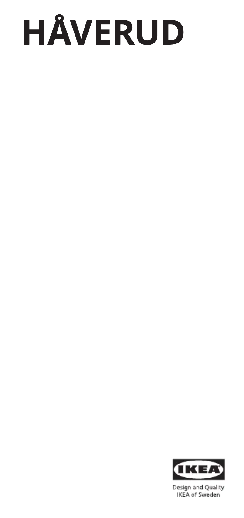 Imagen de la primera página del manual del dispositivo HÅVERUD 105.125.71
