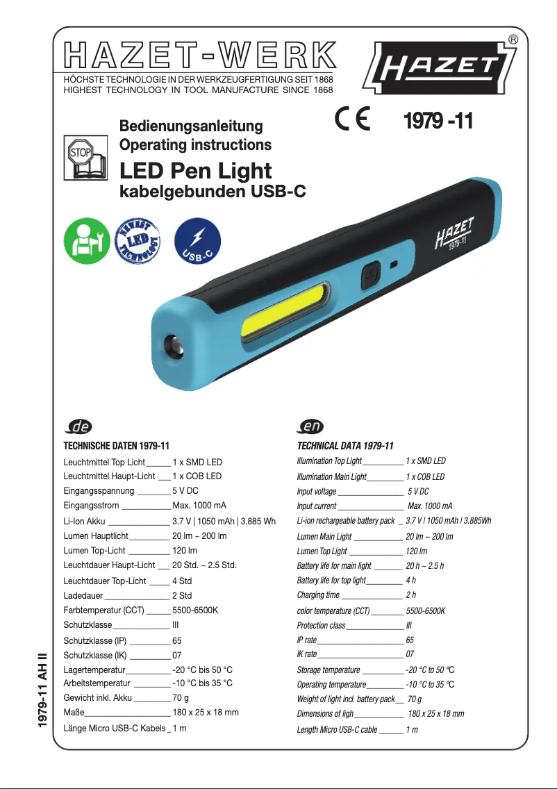 Imagen de la primera página del manual del dispositivo 1979-11