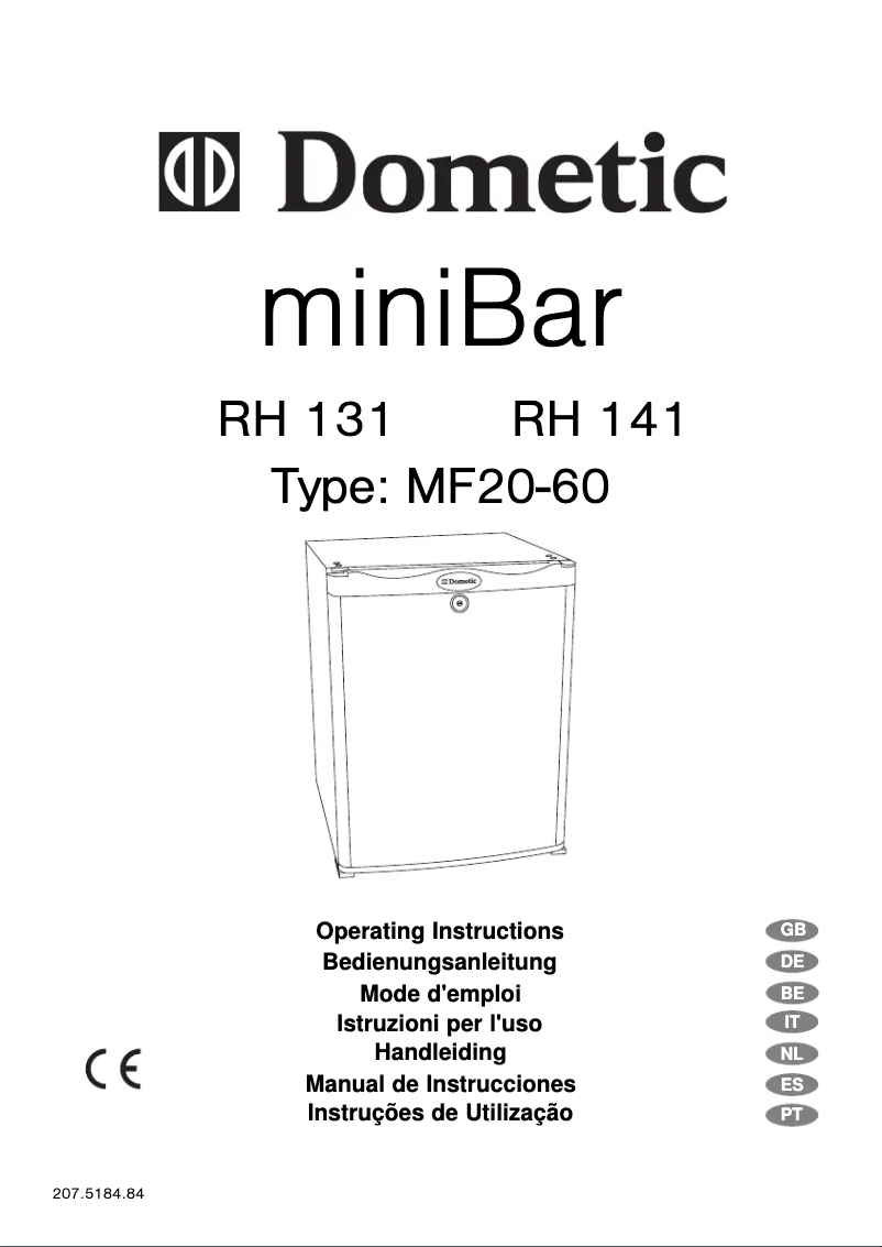 Page 1 de la notice Manuel utilisateur Dometic RH438D