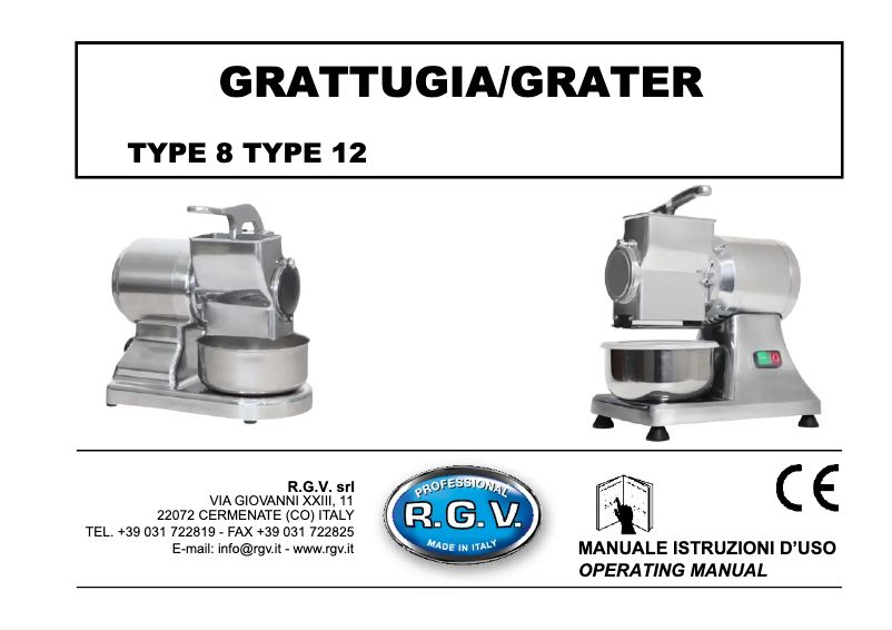 Page n°1 - Manuel utilisateur RGV Maxi Vip 12 G/S