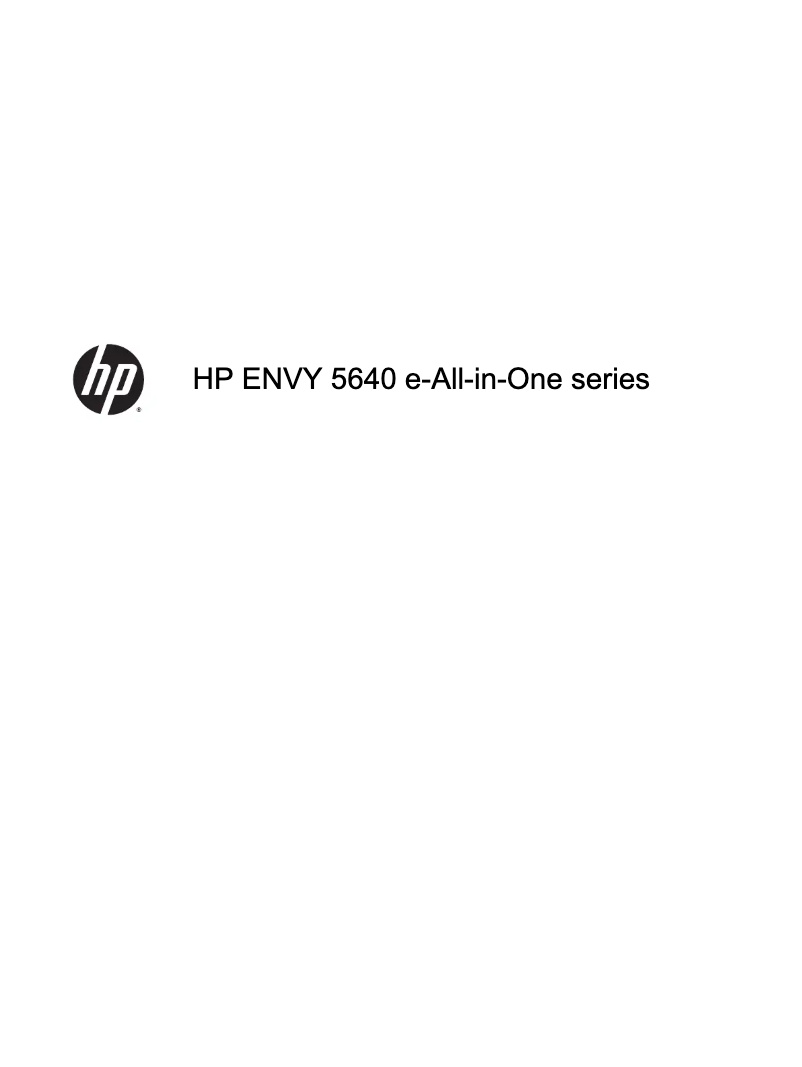 Page 1 de la notice Manuel utilisateur HP Envy 5640