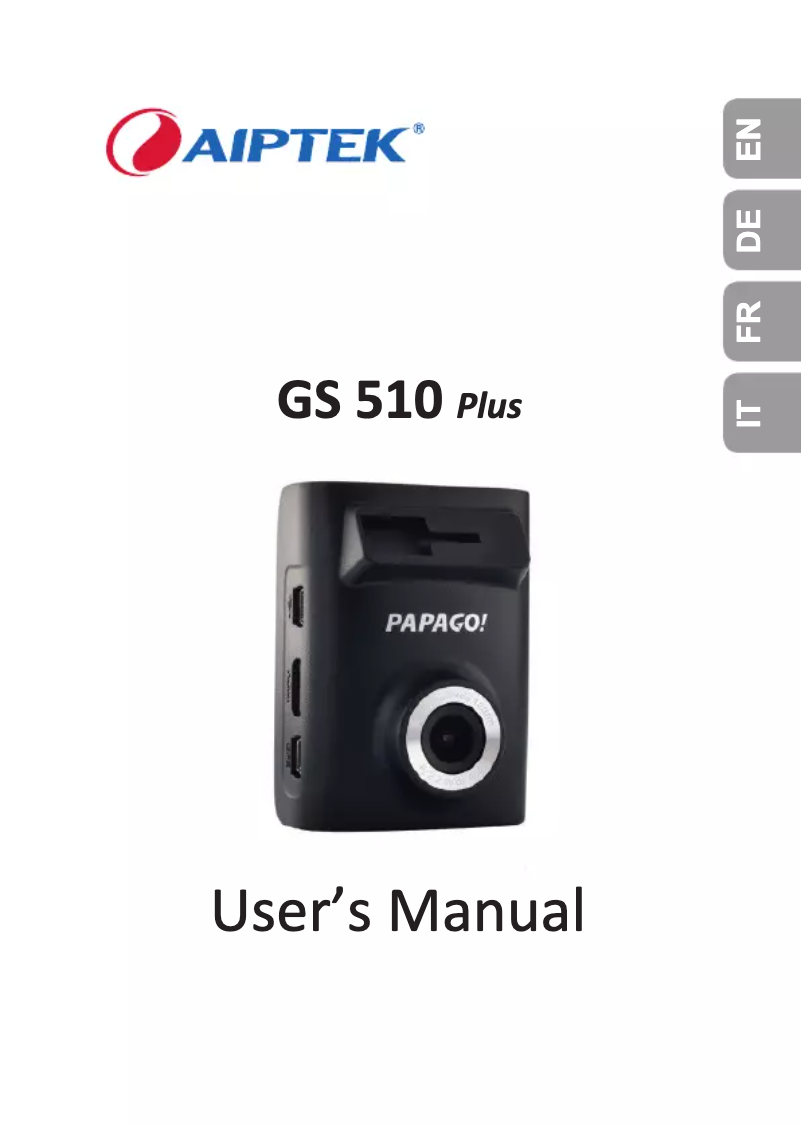 Page n°1 - Manuel utilisateur Aiptek GS 510 Plus