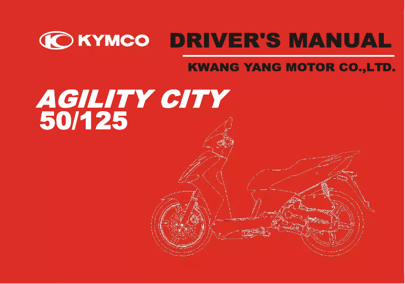 Page 1 de la notice Manuel utilisateur Kymco Agility City 50