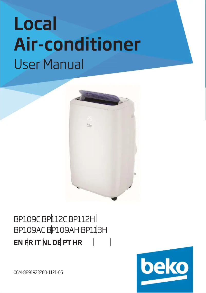 Page 1 de la notice Manuel utilisateur Beko BP109AC