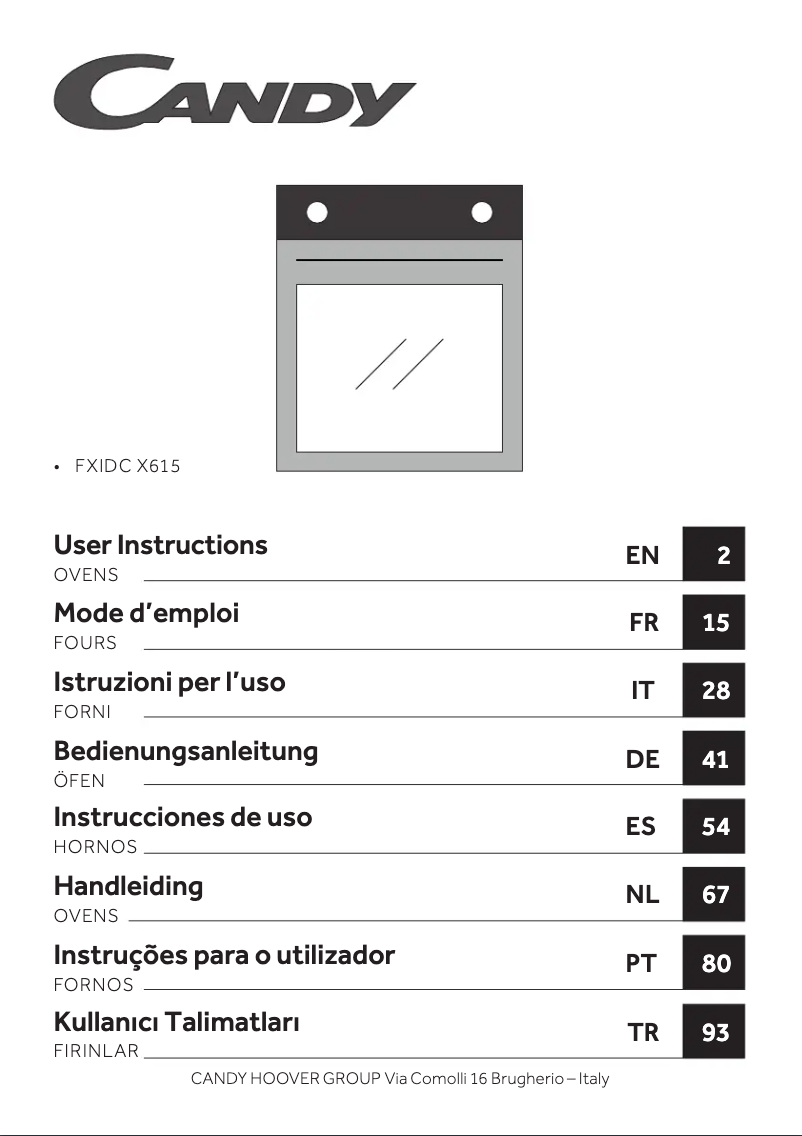 Image de la première page du manuel de l'appareil FXIDC X615