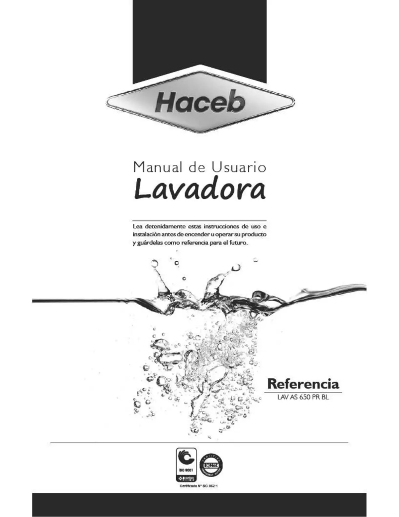 Page 1 de la notice Manuel utilisateur Haceb Assento 650 PR