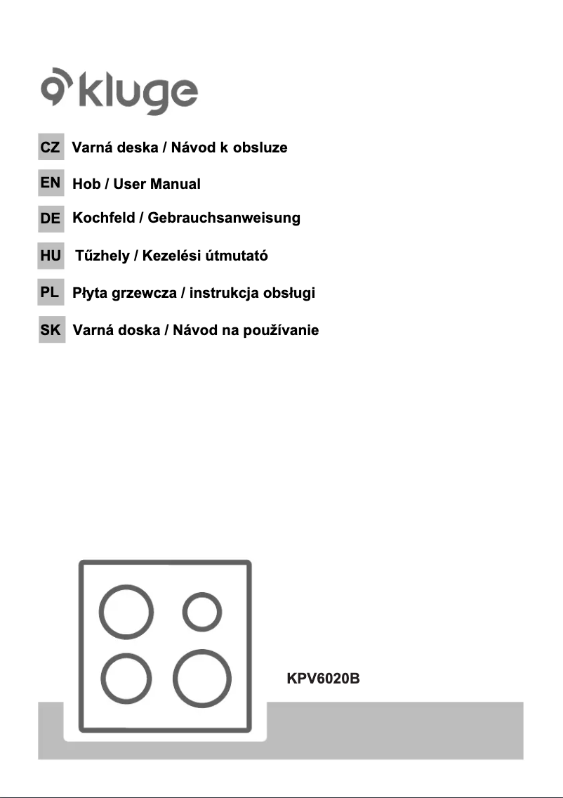 Image de la première page du manuel de l'appareil KPV6020B