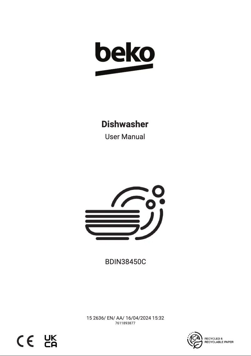 Image de la première page du manuel de l'appareil BDIN38450C