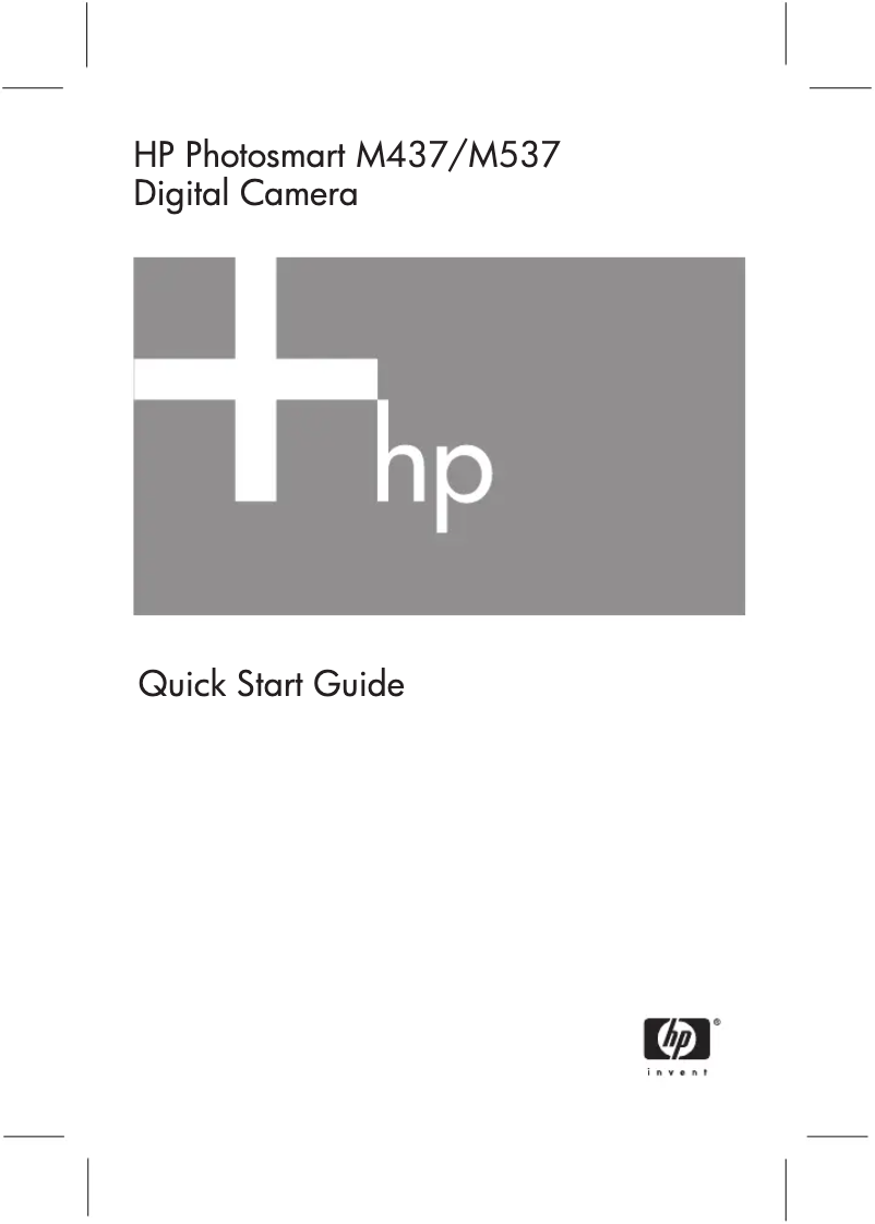 Page 1 de la notice Guide de démarrage rapide HP PhotoSmart M537