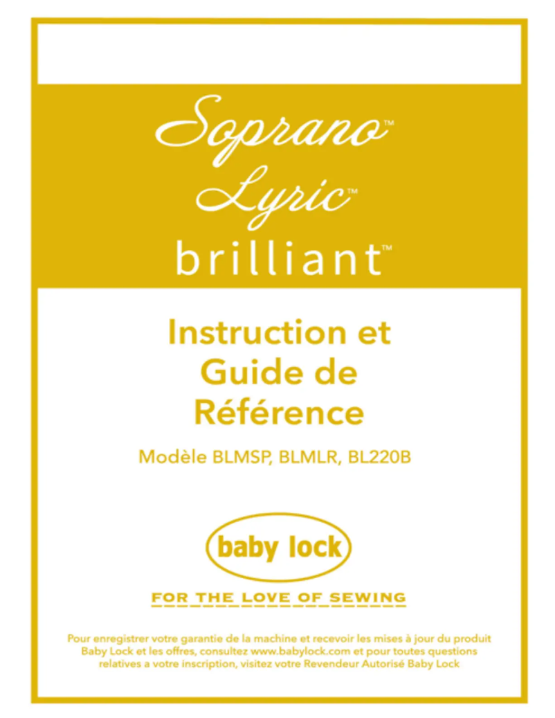 Page 1 de la notice Manuel utilisateur Baby Lock Brilliant