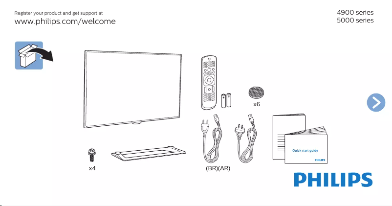 Imagen de la primera página del manual del dispositivo 43PFG5000