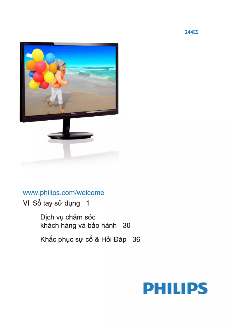 Page n°1 - Manuel utilisateur Philips 244E5QHAD