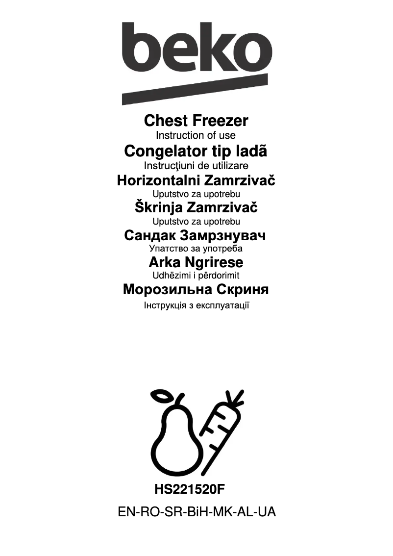 Page 1 de la notice Manuel utilisateur Beko HS221520F
