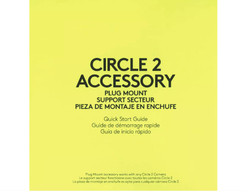 Page 1 de la notice Manuel utilisateur Logitech Circle 2 Plug Mount