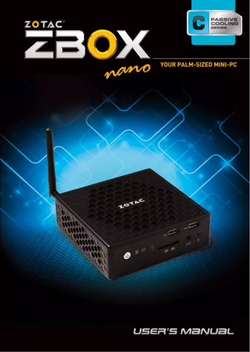 Image de la première page du manuel de l'appareil ZBOX-CA320NANO