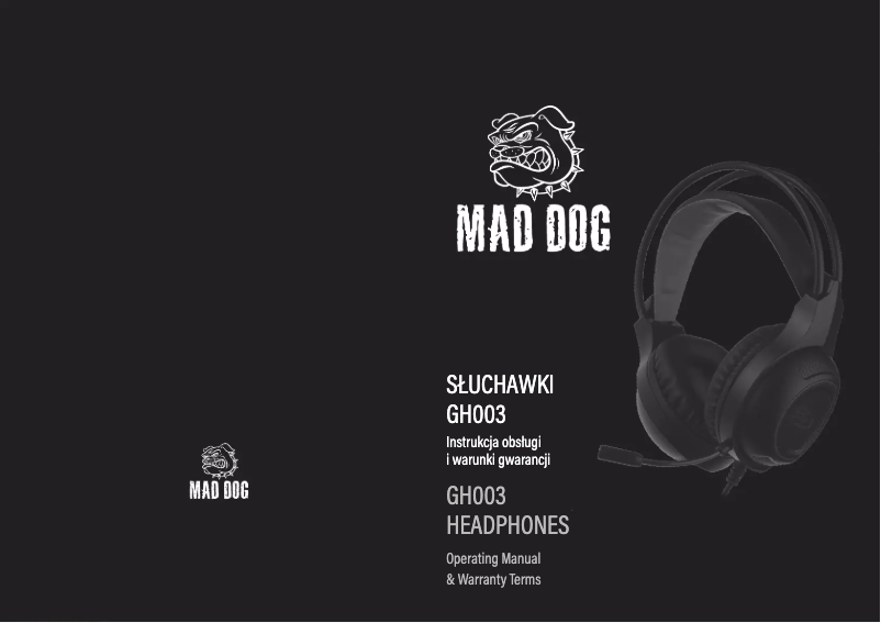 Page 1 de la notice Manuel utilisateur Mad Dog GH003