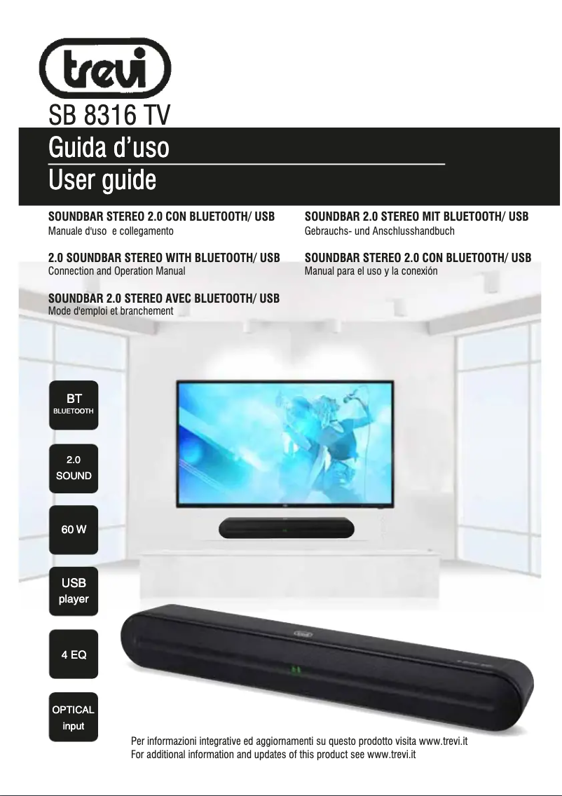 Image de la première page du manuel de l'appareil SB 8316 TV