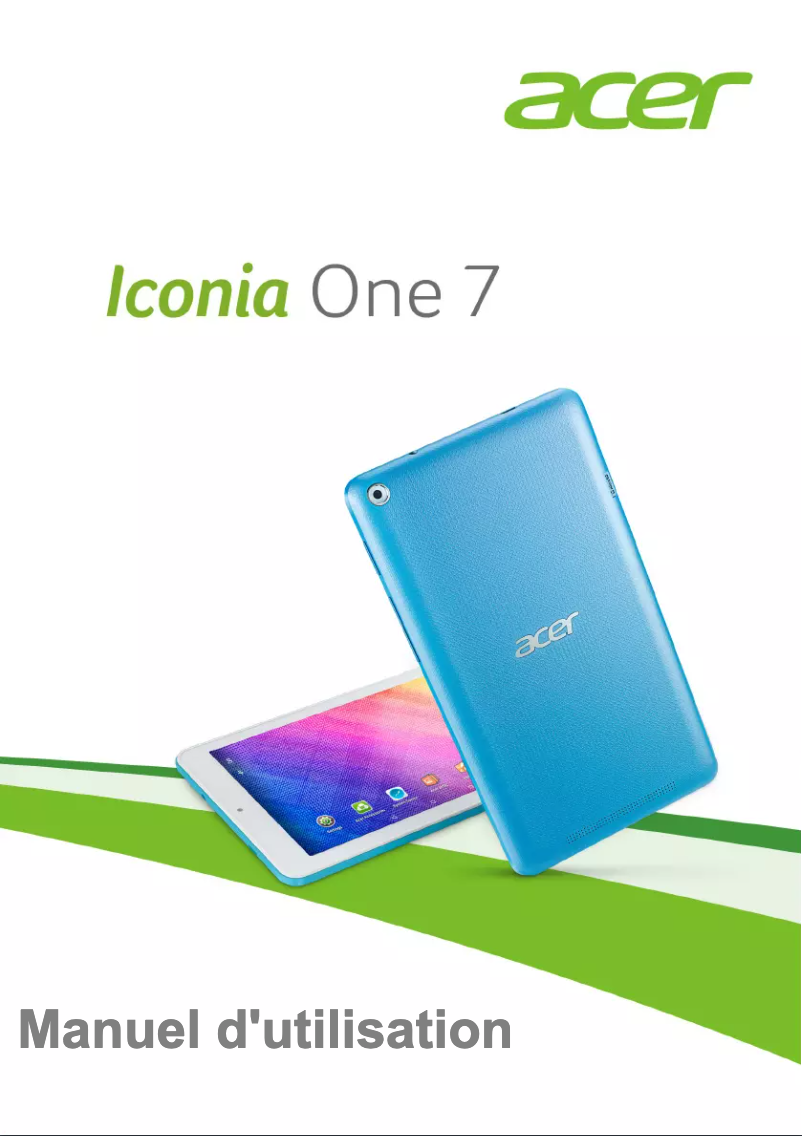 Page 1 de la notice Manuel utilisateur Acer Iconia One 7