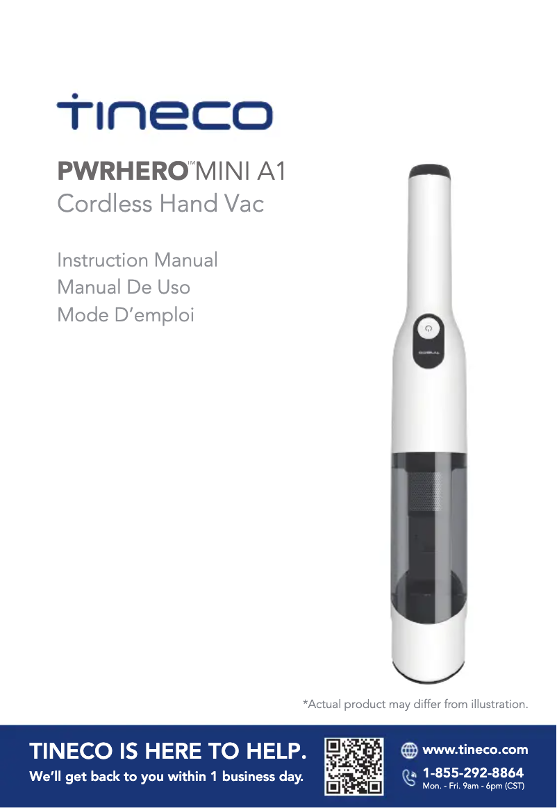 Page n°1 - Manuel utilisateur Tineco PWRHERO Mini A1