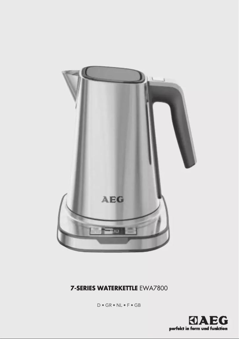 Page n°1 - Manuel utilisateur AEG EWA7800