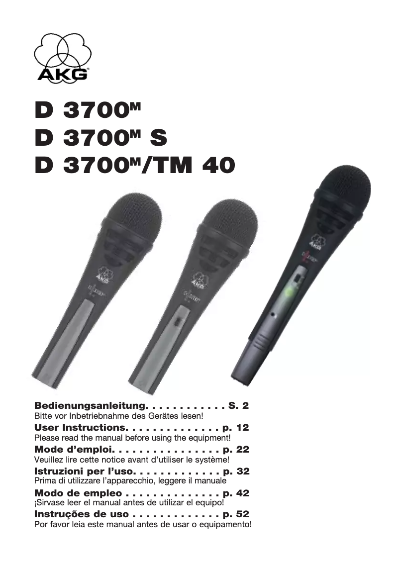 Image de la première page du manuel de l'appareil D 3700 S