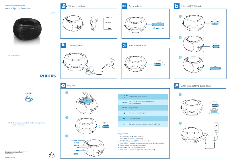 Imagen de la primera página del manual del dispositivo ARG300