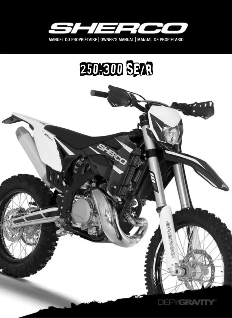 Page 1 de la notice Manuel utilisateur Sherco 250 SE-R (2016)