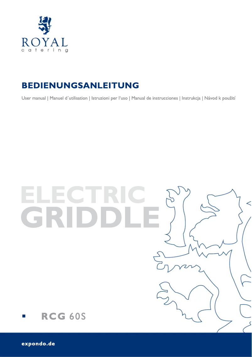 Imagen de la primera página del manual del dispositivo RCG 60S