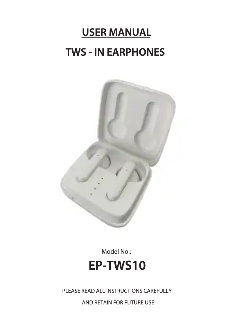 Page n°1 - Manuel utilisateur Greenmouse EP-TWS10