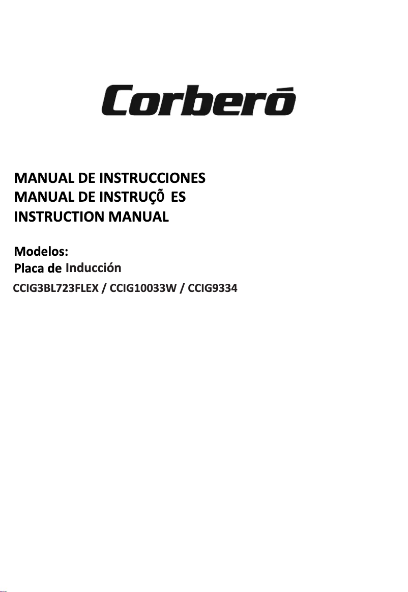 Page n°1 - Manuel utilisateur Corbero CCIG3BL723FLEX