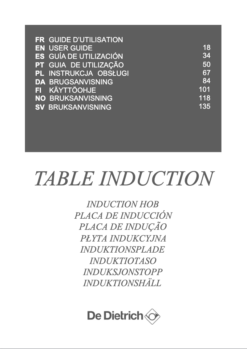 Page n°1 - Manuel utilisateur De Dietrich DPI7965X