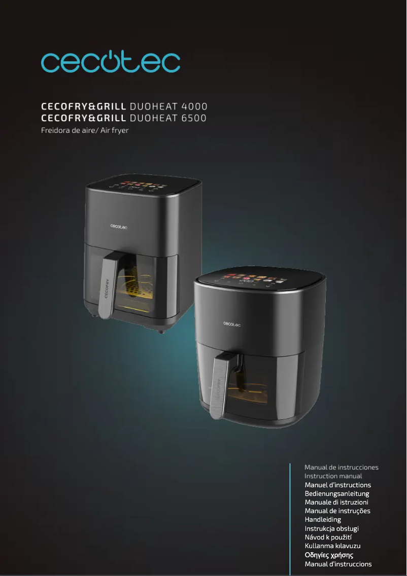 Image de la première page du manuel de l'appareil Cecofry&Grill Duoheat 4500