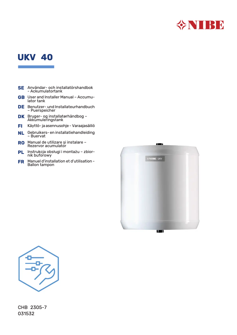 Image de la première page du manuel de l'appareil UKV 200