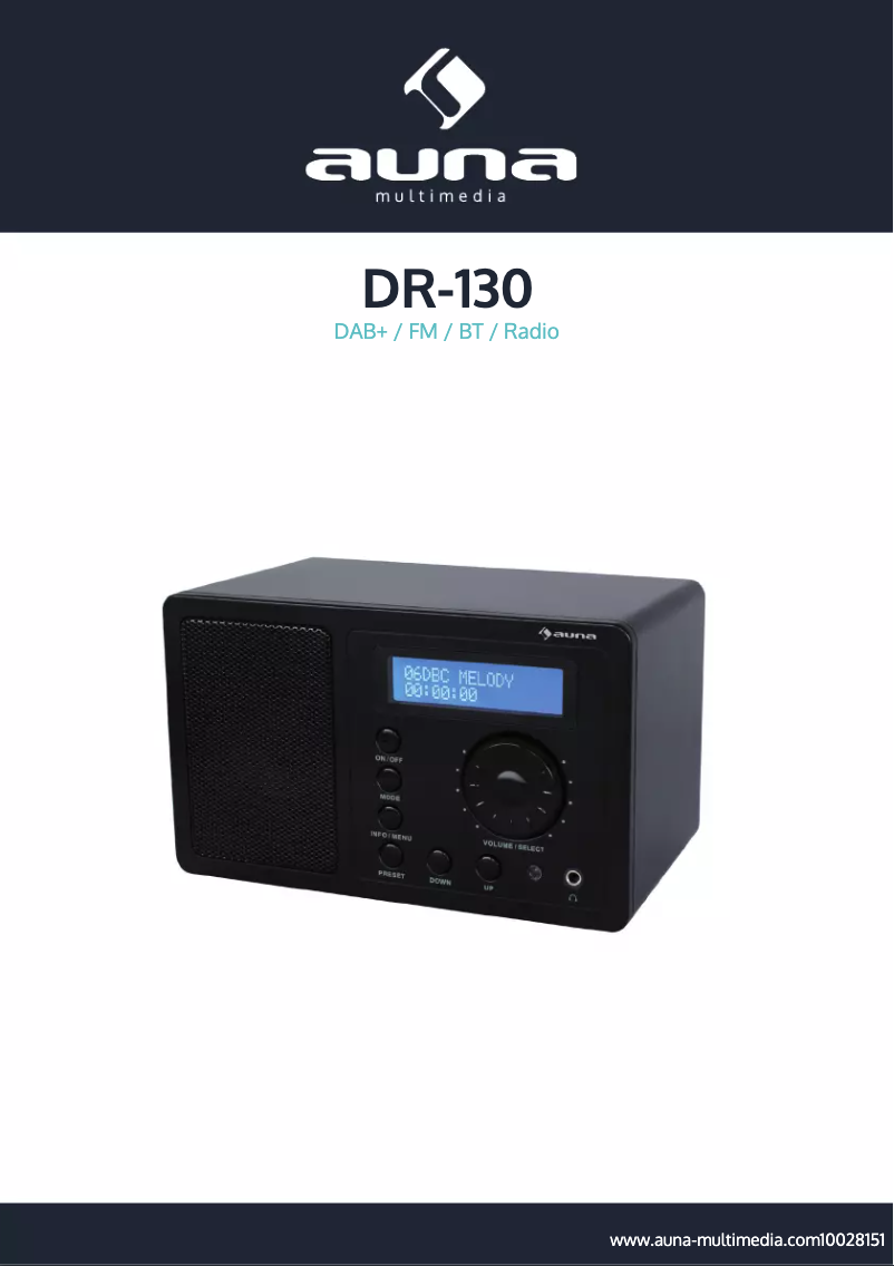 Page 1 de la notice Manuel utilisateur Auna DR-130