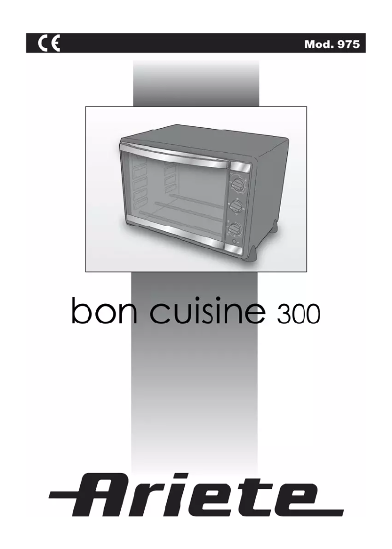 Page 1 of the manual User Manual Ariete Bon Cuisine 300 975