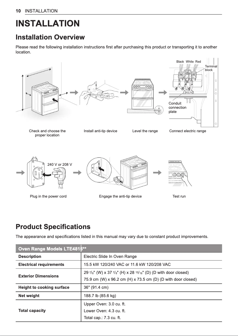 Imagen de la primera página del manual del dispositivo LTE4815BD