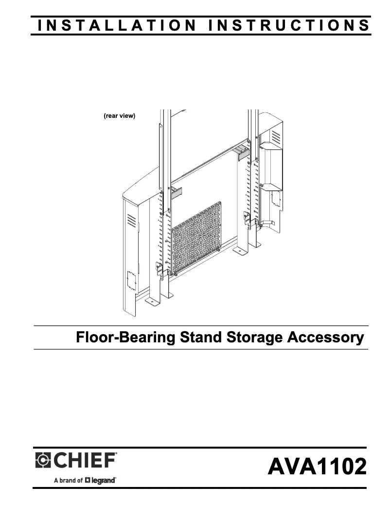 Page n°1 - Manuel utilisateur Chief AVA1102