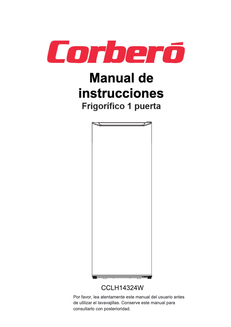 Page 1 de la notice Manuel utilisateur Corbero CCLH14324W