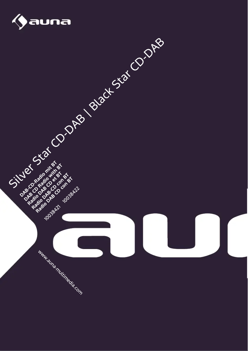Page 1 of the manual User Manual Auna Black Star CD-DAB