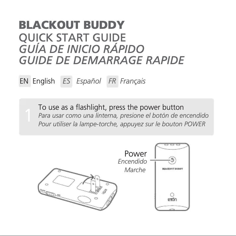 Page 1 de la notice Manuel utilisateur Eton Blackout Buddy