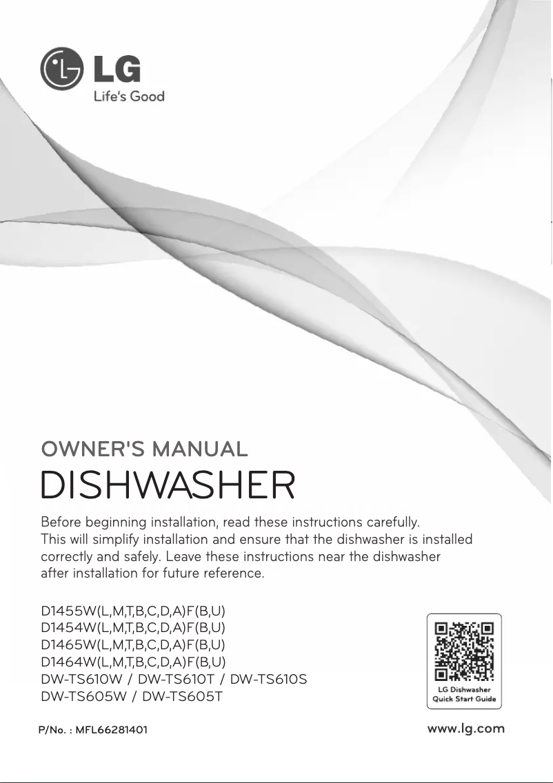 Page 1 de la notice Manuel utilisateur LG D1465