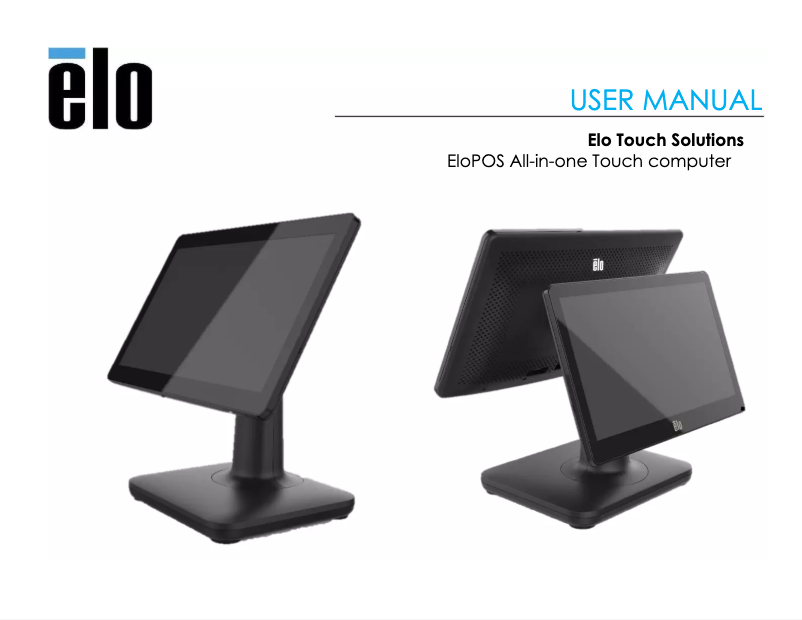 Page n°1 - Manuel utilisateur Elo E841357