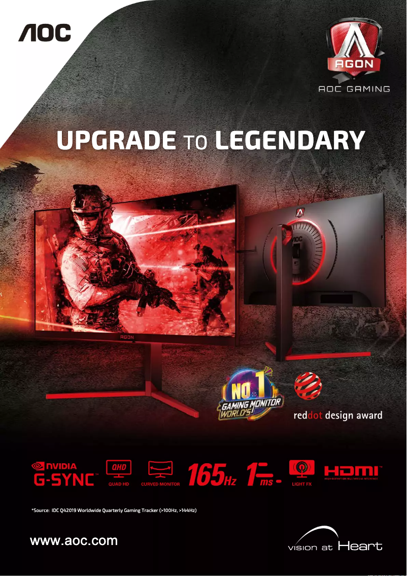 Página 1 del manual Catálogo AOC Agon AG273QCG