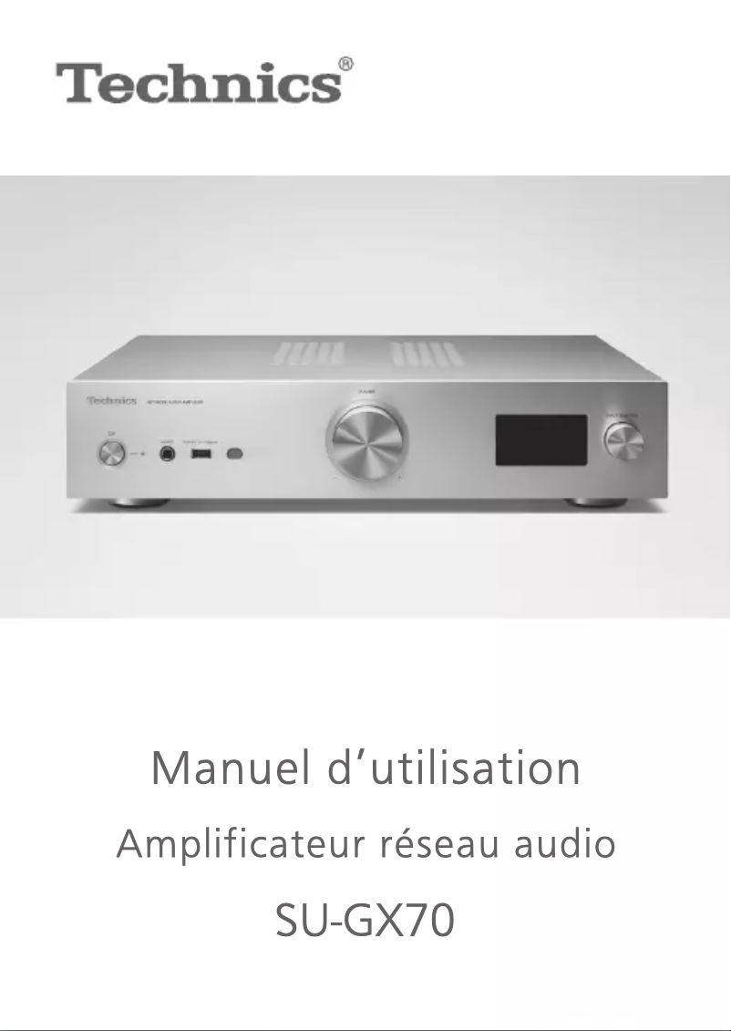Page 1 de la notice Manuel utilisateur Technics SU-GX70